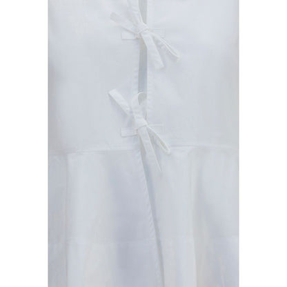 Ganni White Cotton Blouse