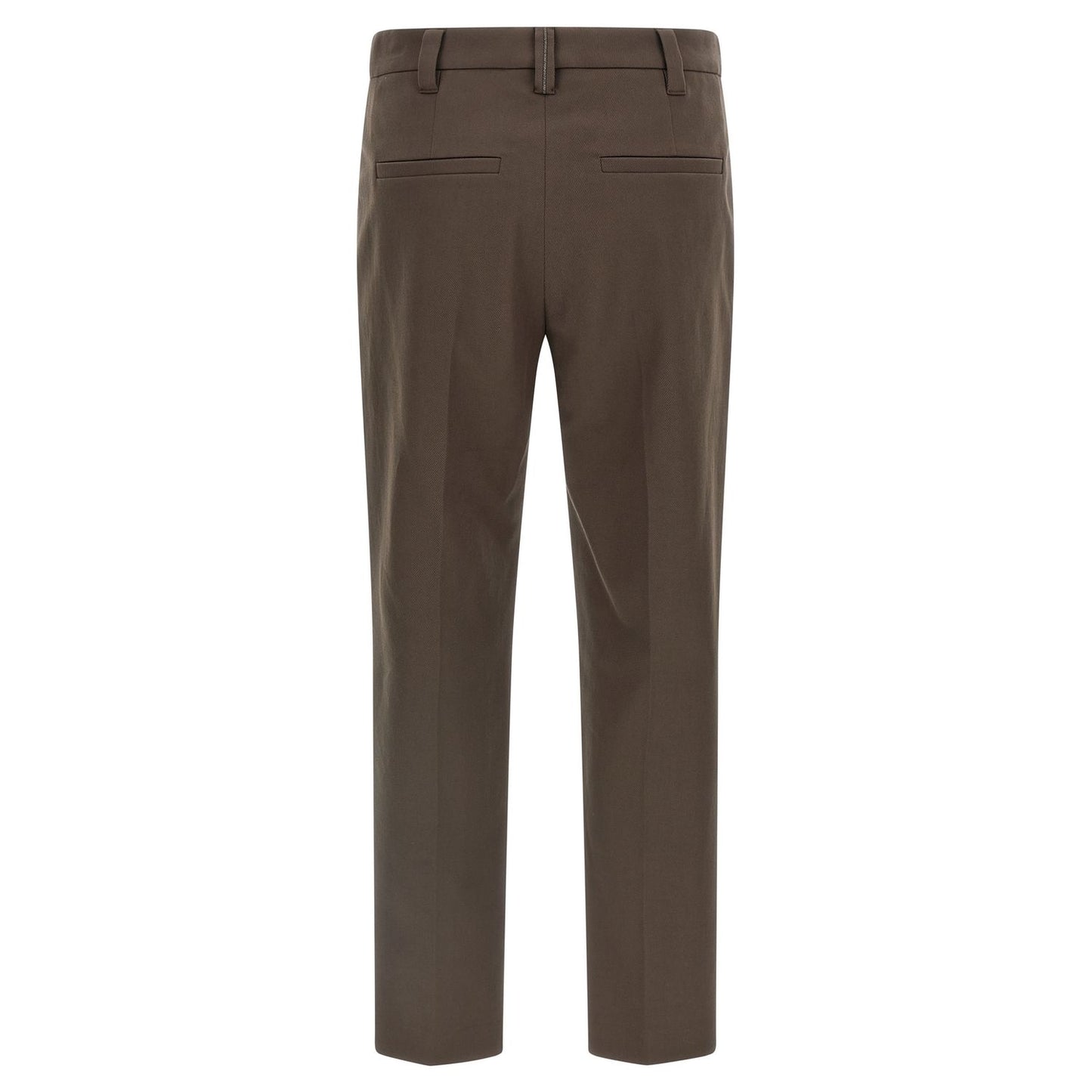 Brunello Cucinelli Brown Cotton Casual Pants