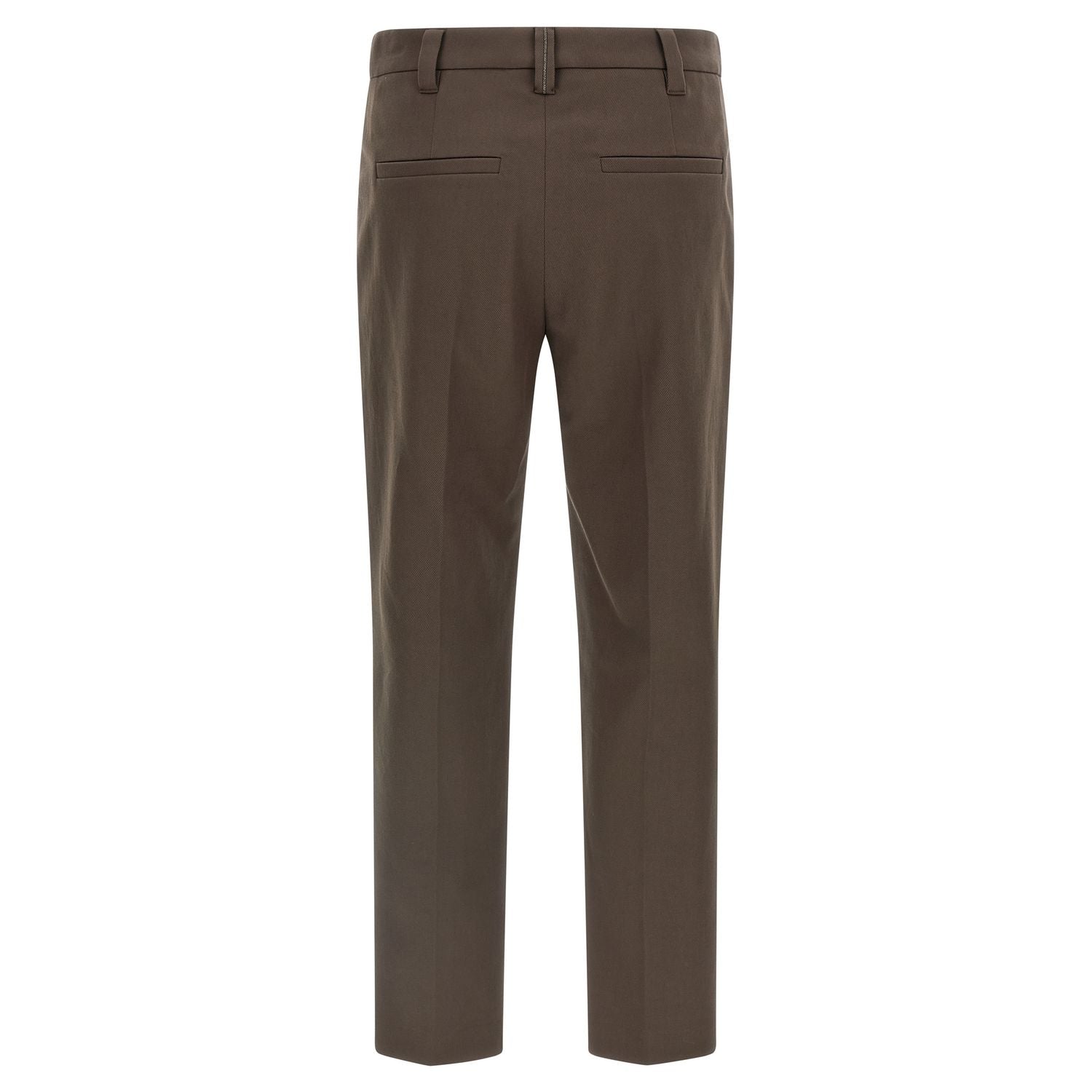 Brunello Cucinelli Brown Cotton Casual Pants