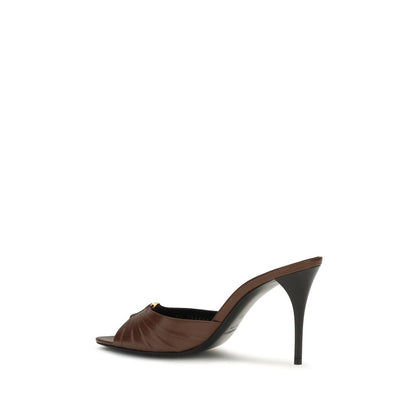 Saint Laurent Brown Calf Leather Bos Taurus High Heel Pumps