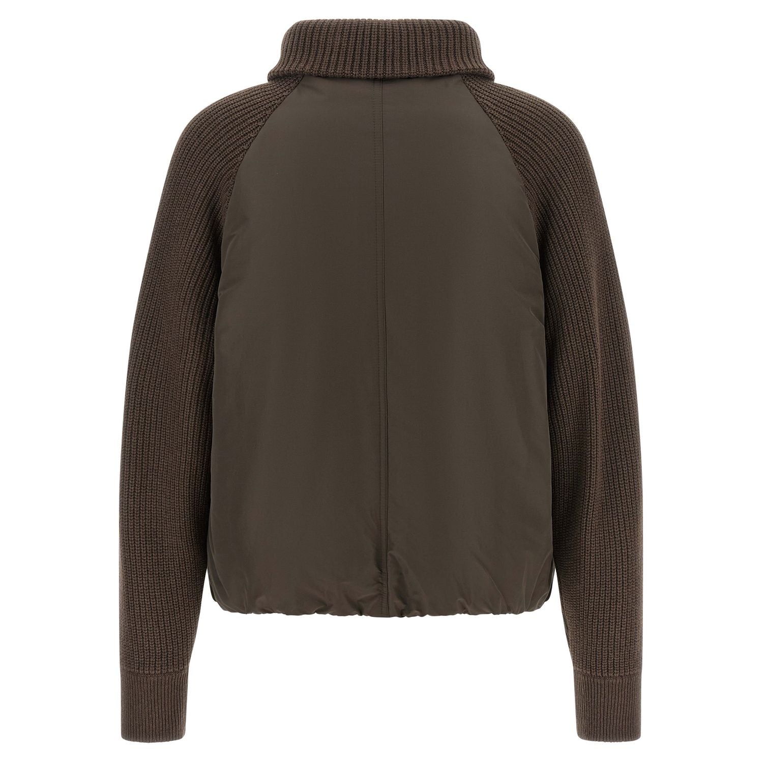 Brunello Cucinelli Brown Cotton Full-Length Jacket