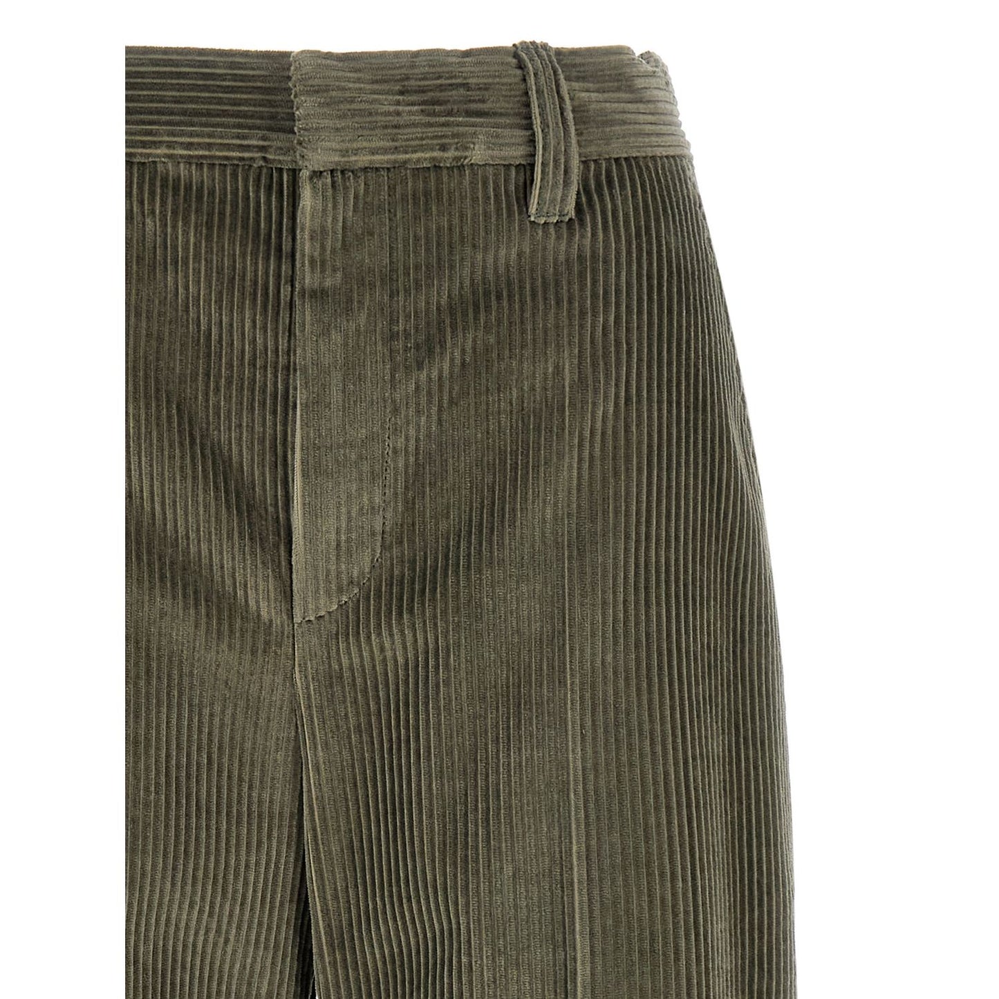 Brunello Cucinelli Bicolor Cotton Flared Pants