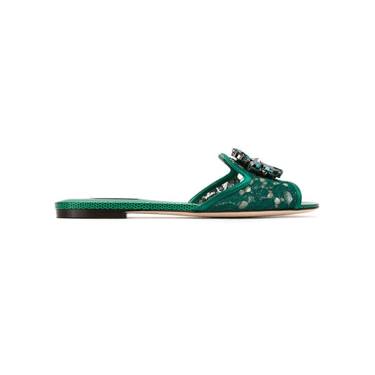 Dolce & Gabbana Slippers in lace with crystals