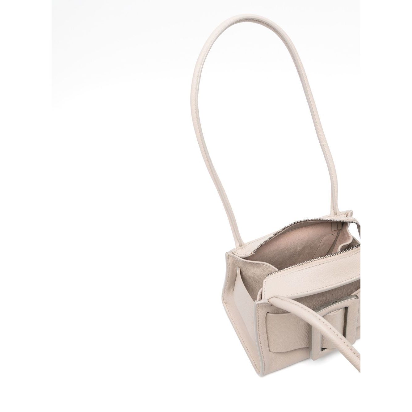 Front view with bag zipped and handles upright.