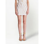 Balmain Zebra knit short skirt
