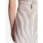 Balmain Zebra knit short skirt