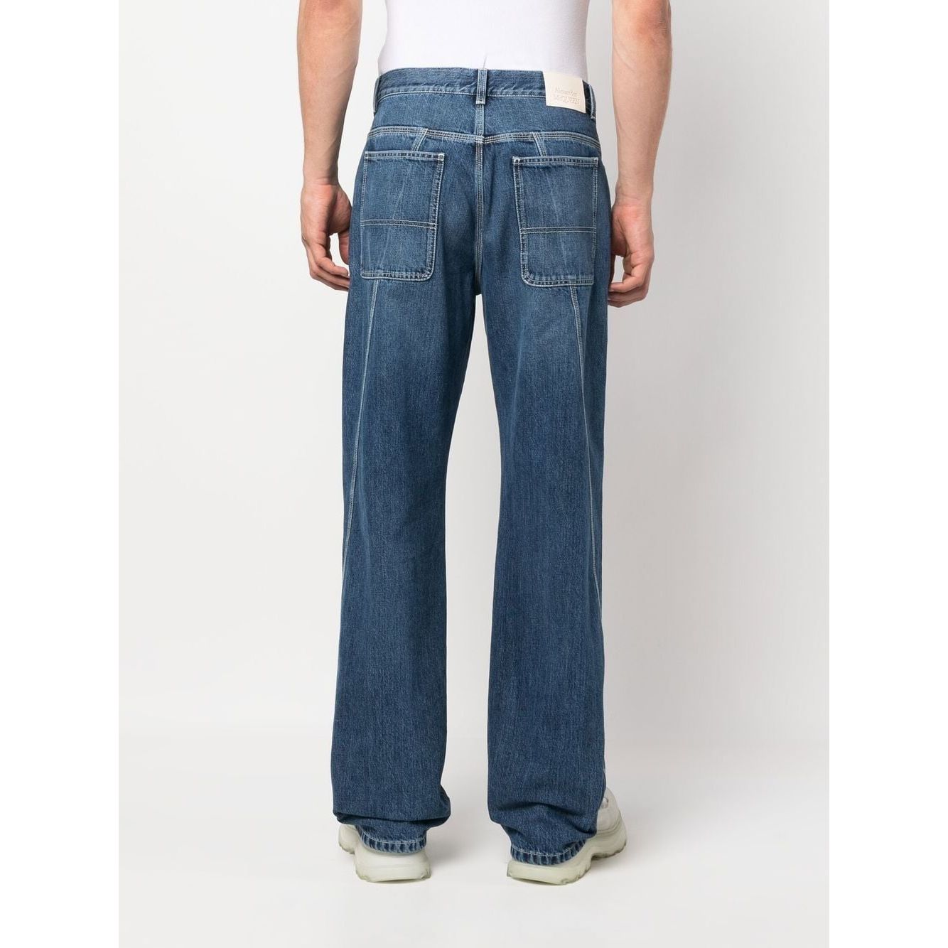 Alexander Mcqueen wide-leg panelled jeans