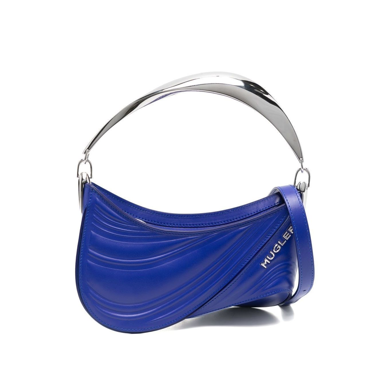 Front view with bag zipped and handles upright.