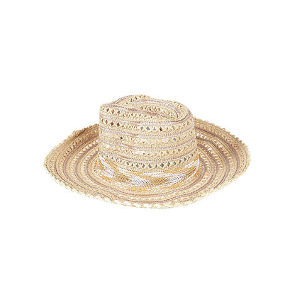 Exquisite J Raffia sombrero hat