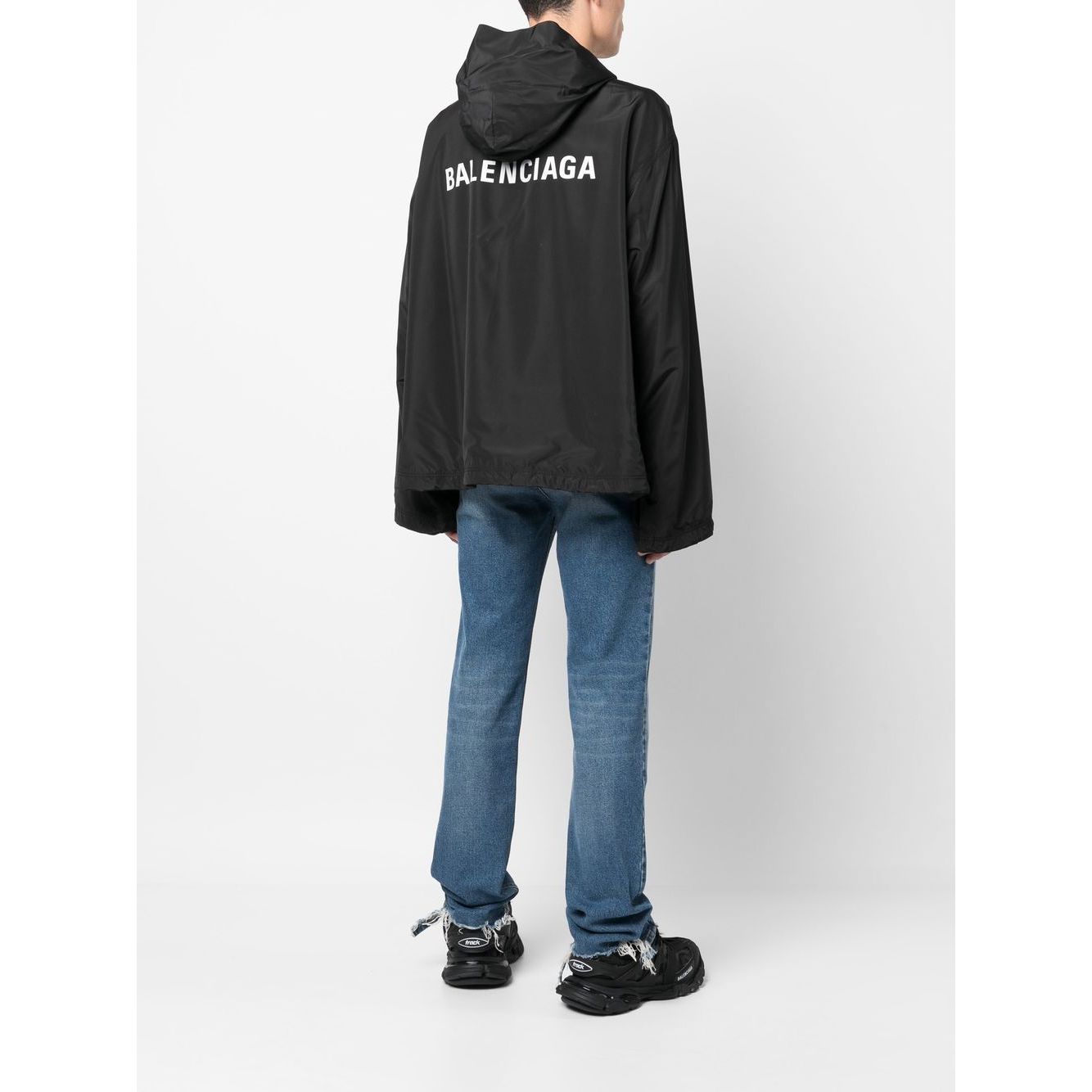 Balenciaga logo-print Hooded Windbreaker