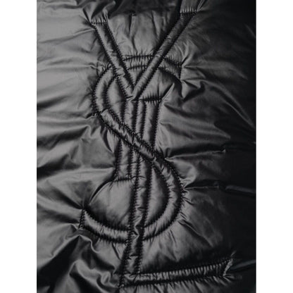 Saint Laurent Cassandre logo-embossed hooded raincoat