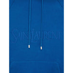 Saint Laurent logo-embroidered cotton hoodie