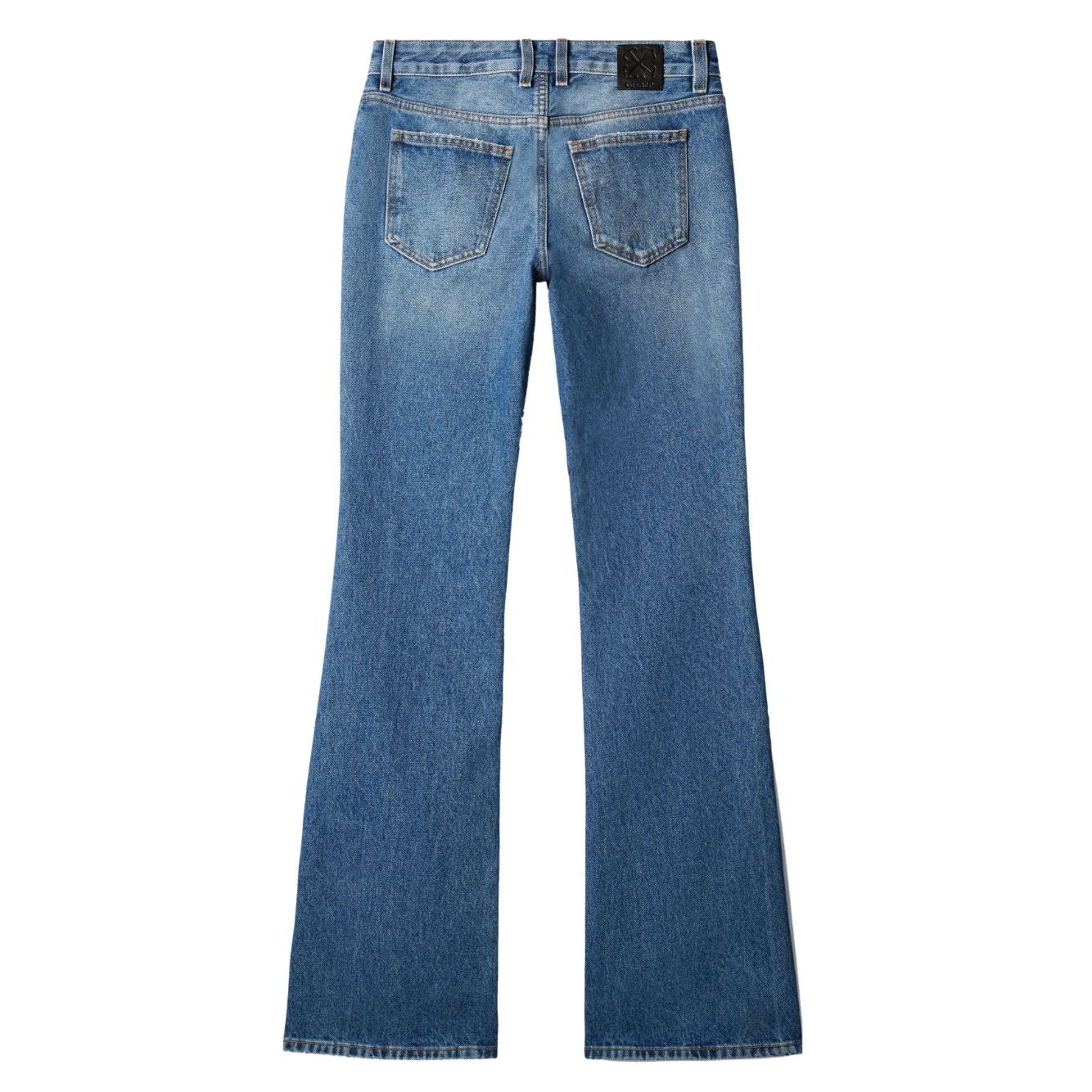 Off White Mid-rise flared jeans