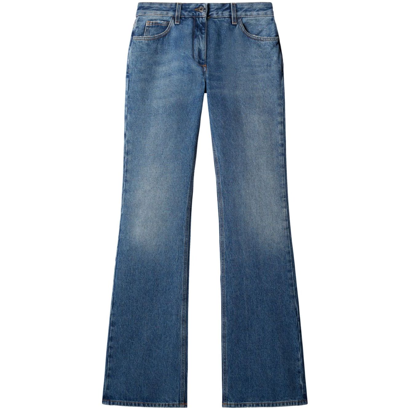 Off White Mid-rise flared jeans