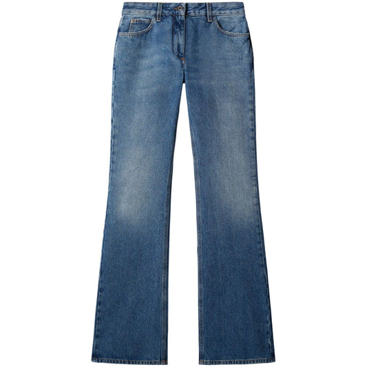 Off White Mid-rise flared jeans
