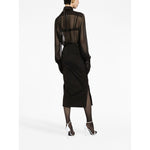 Dolce & Gabbana Silk chiffon shirt with satin details Shirts