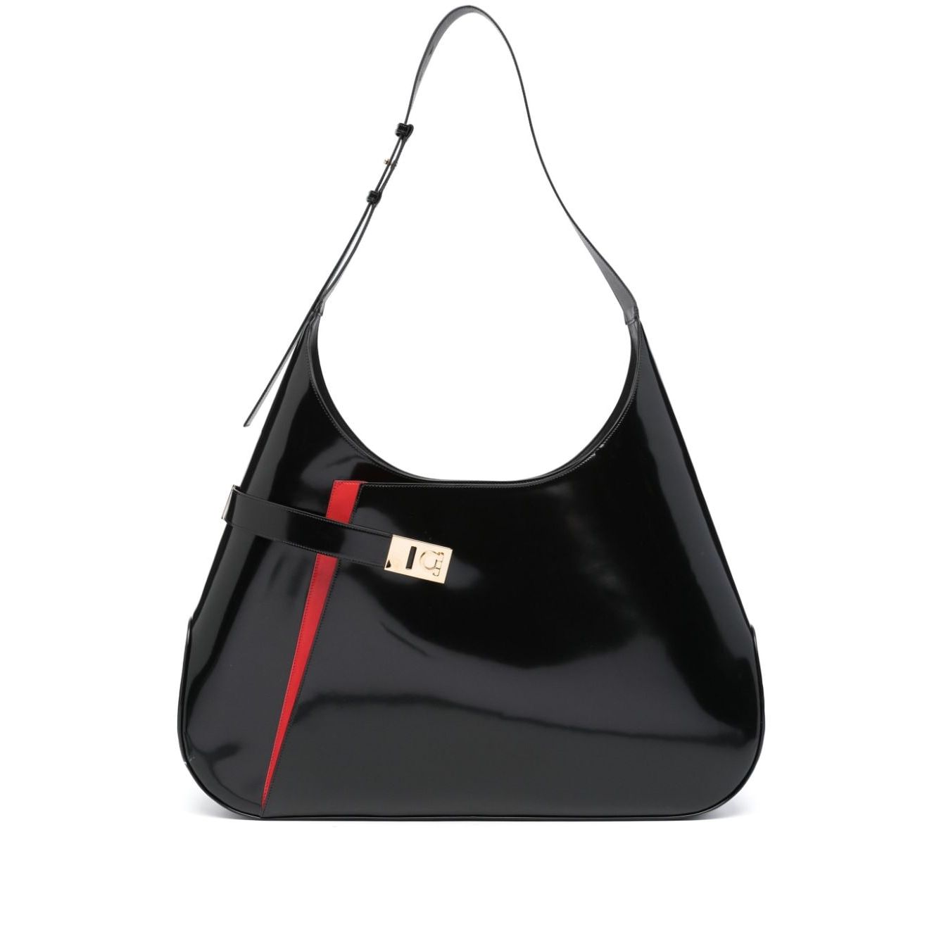 Front view with bag zipped and handles upright.