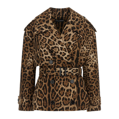 Dolce & Gabbana Brown Cotton Coat