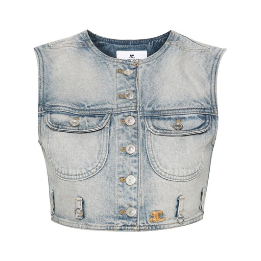 COURREGES PRE Sweaters Clear Blue