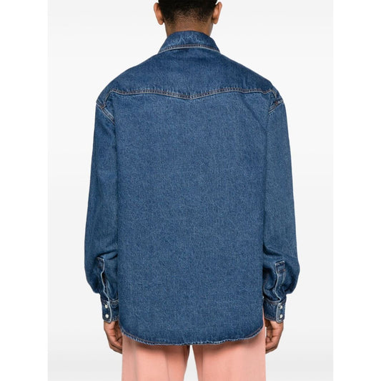 Palm Angels Shirts Blue