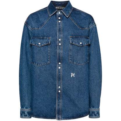 Palm Angels Shirts Blue