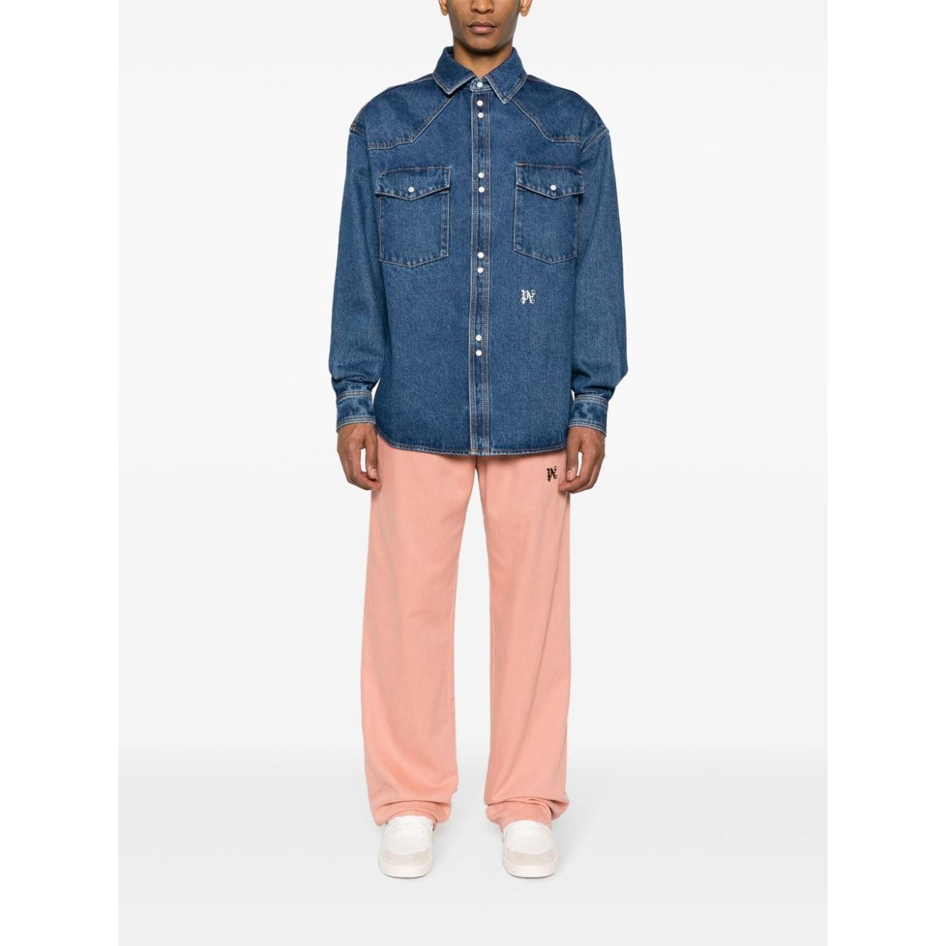 Palm Angels Shirts Blue