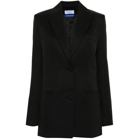 Off White single-breasted virgin-wool blazer