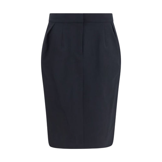 Magda Butrym Black Cotton Midi Skirt