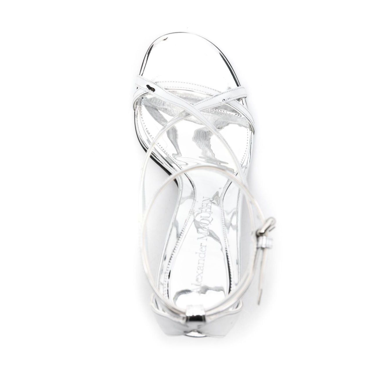 Alexander McQueen Twisted Armadillo 95mm patent sandals