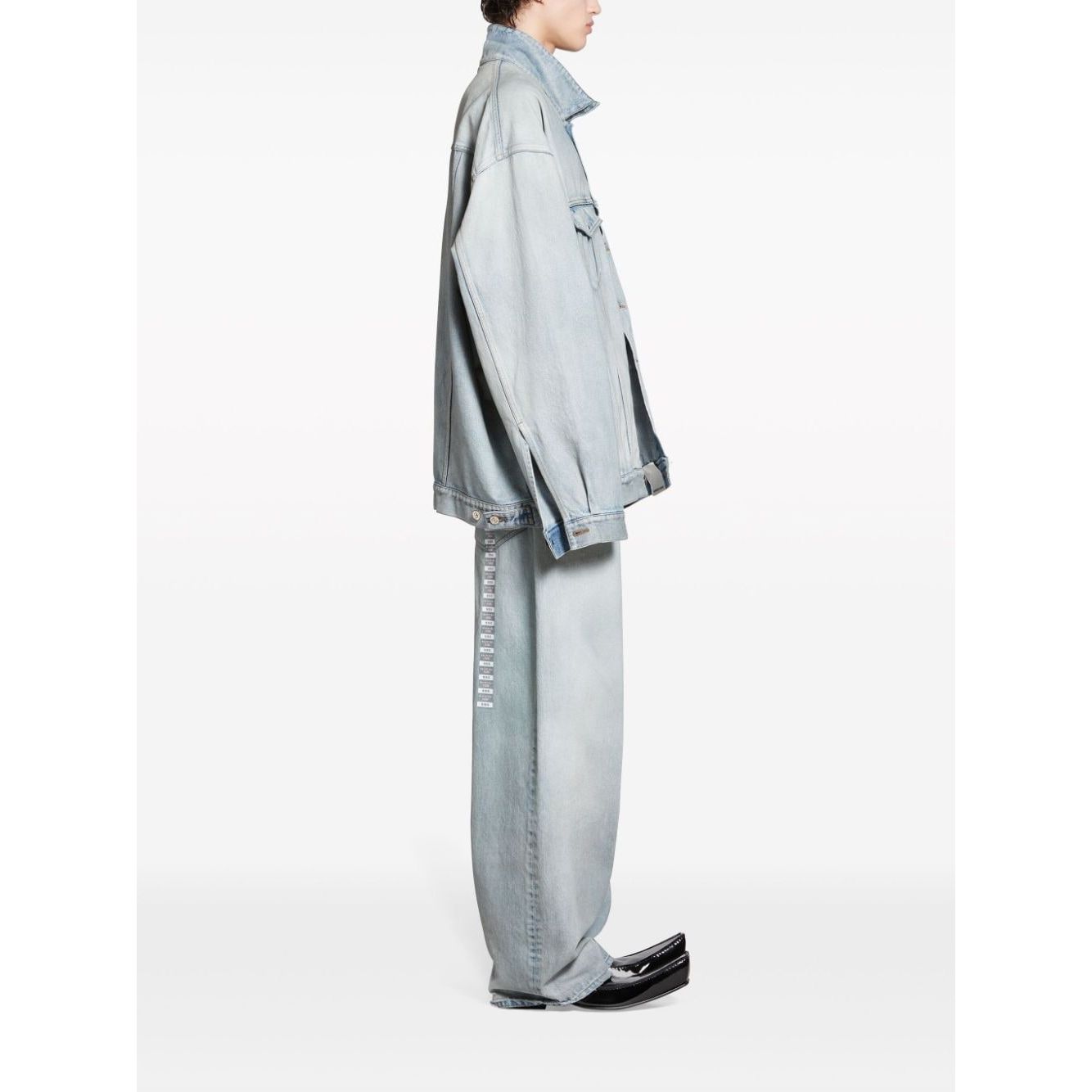 Balenciaga Denim jacket with flap pockets and drop shoulder