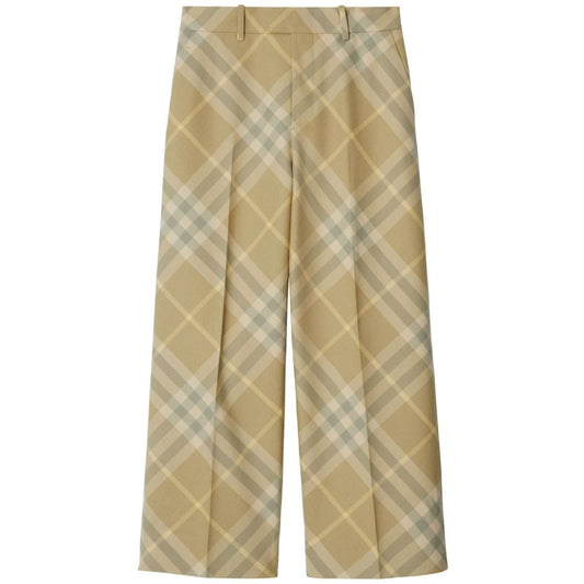 Burberry check-print tailored wool trousers Trousers
