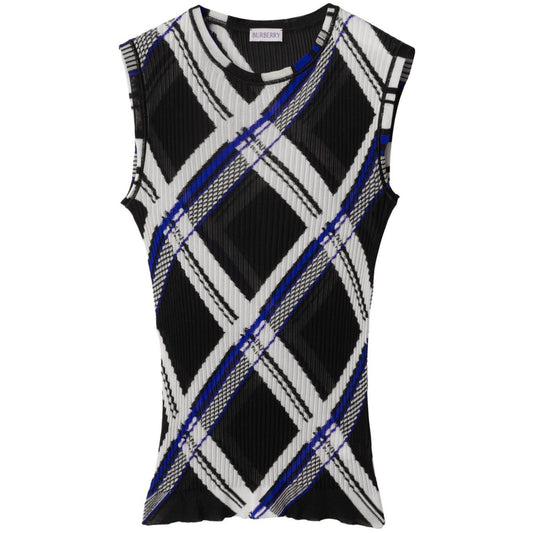 Burberry checked silk top