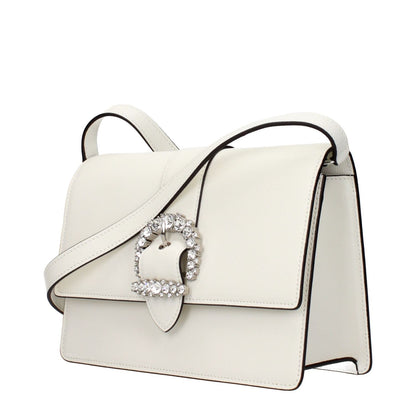 Jimmy Choo White Leather Crossbody Bag