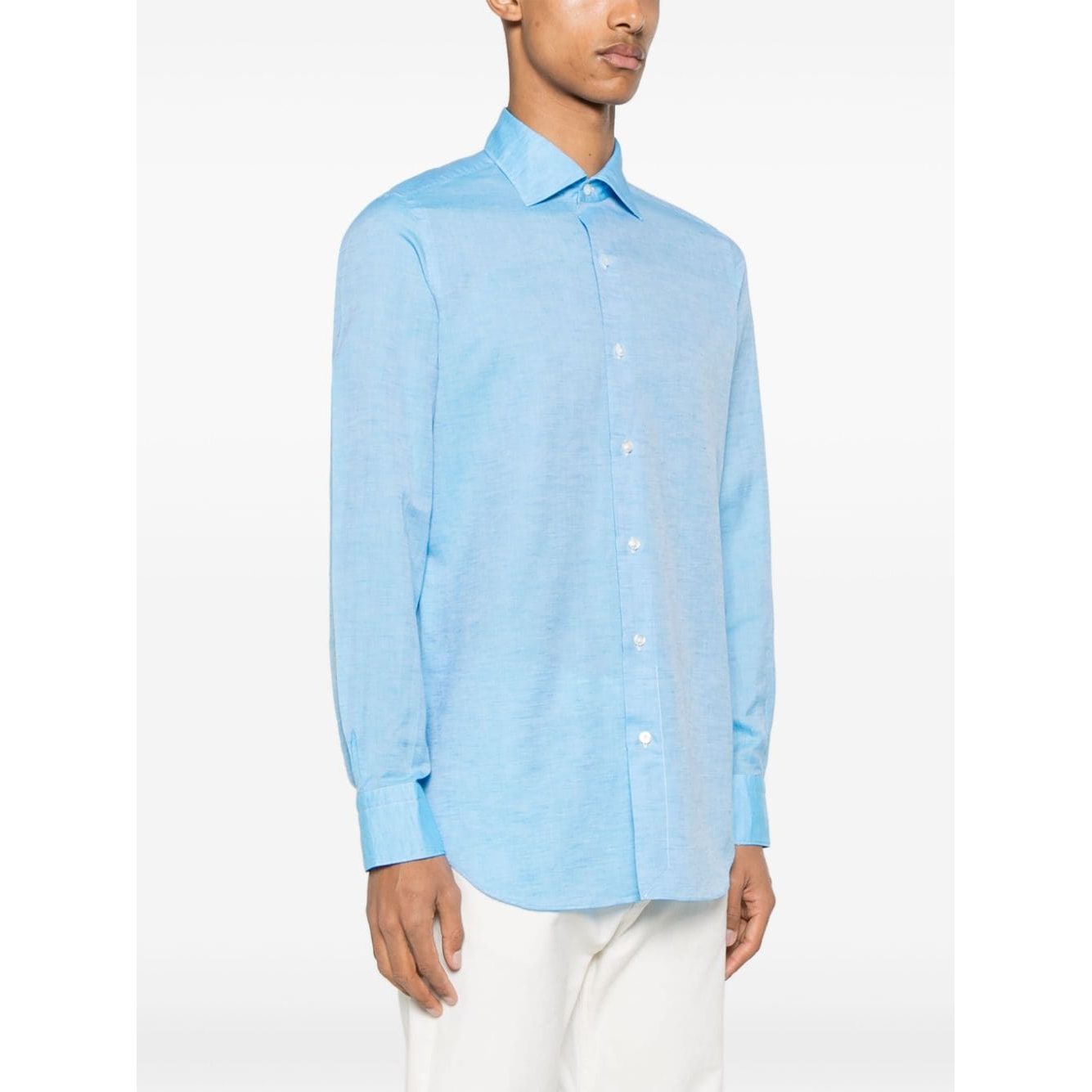FINAMORE 1925 NAPOLI Shirts Clear Blue