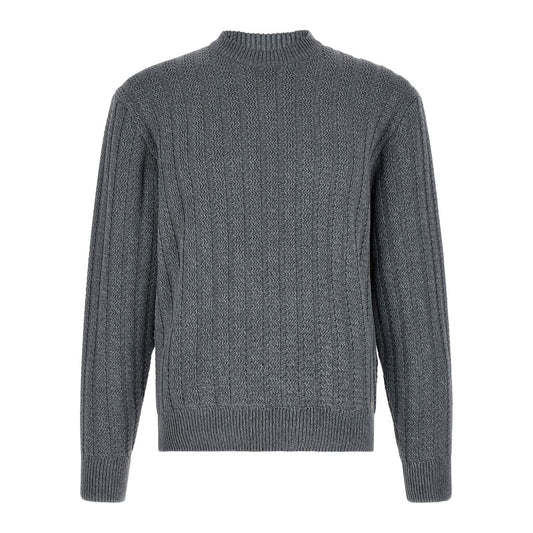 Hugo Boss Gray Cotton Cardigan