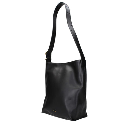 Jil Sander Black Leather Crossbody Bag