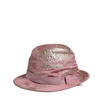 Dolce & Gabbana Pink Metallic Jacquard Pattern Bucket Capello Hat