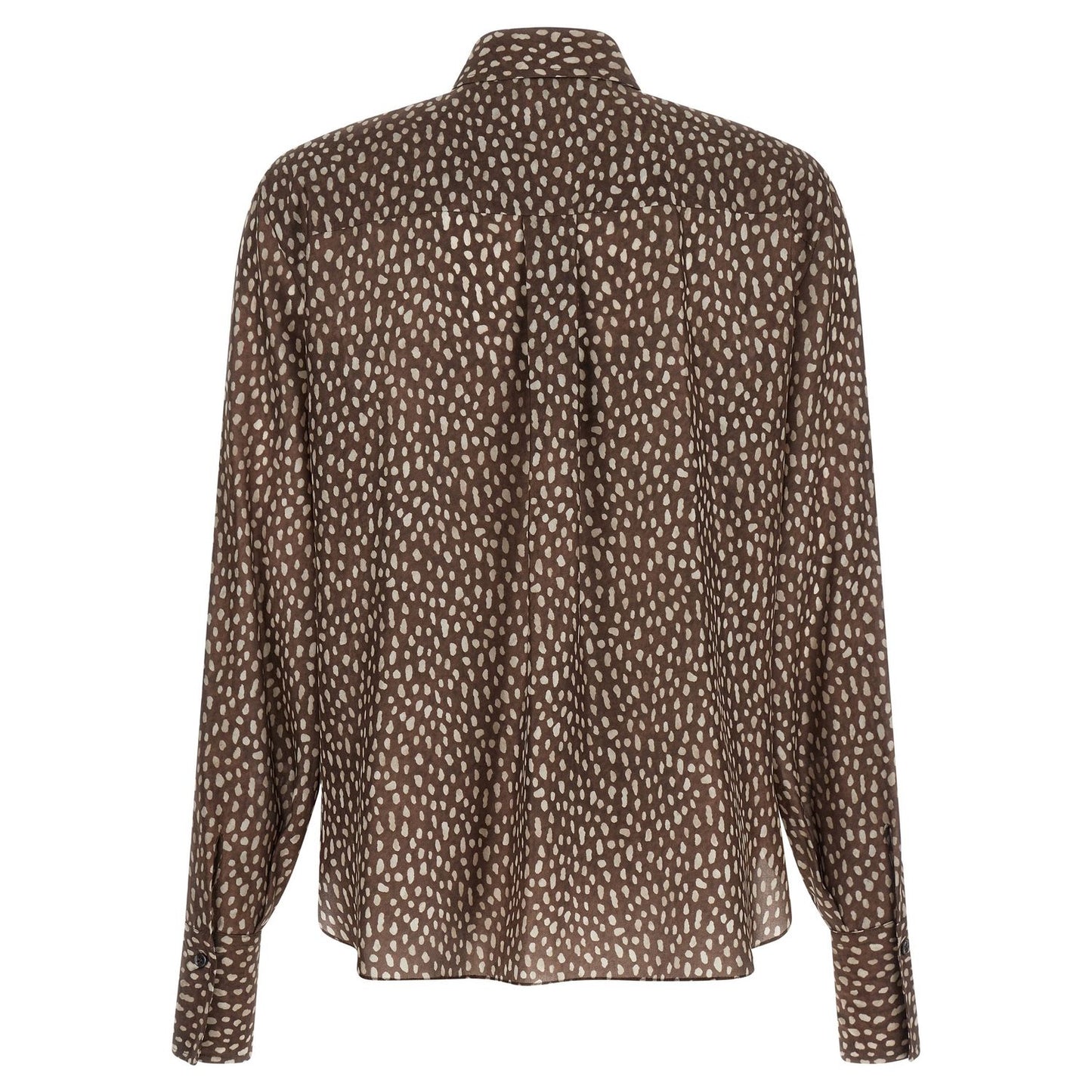 Brunello Cucinelli Brown Silk Blouse
