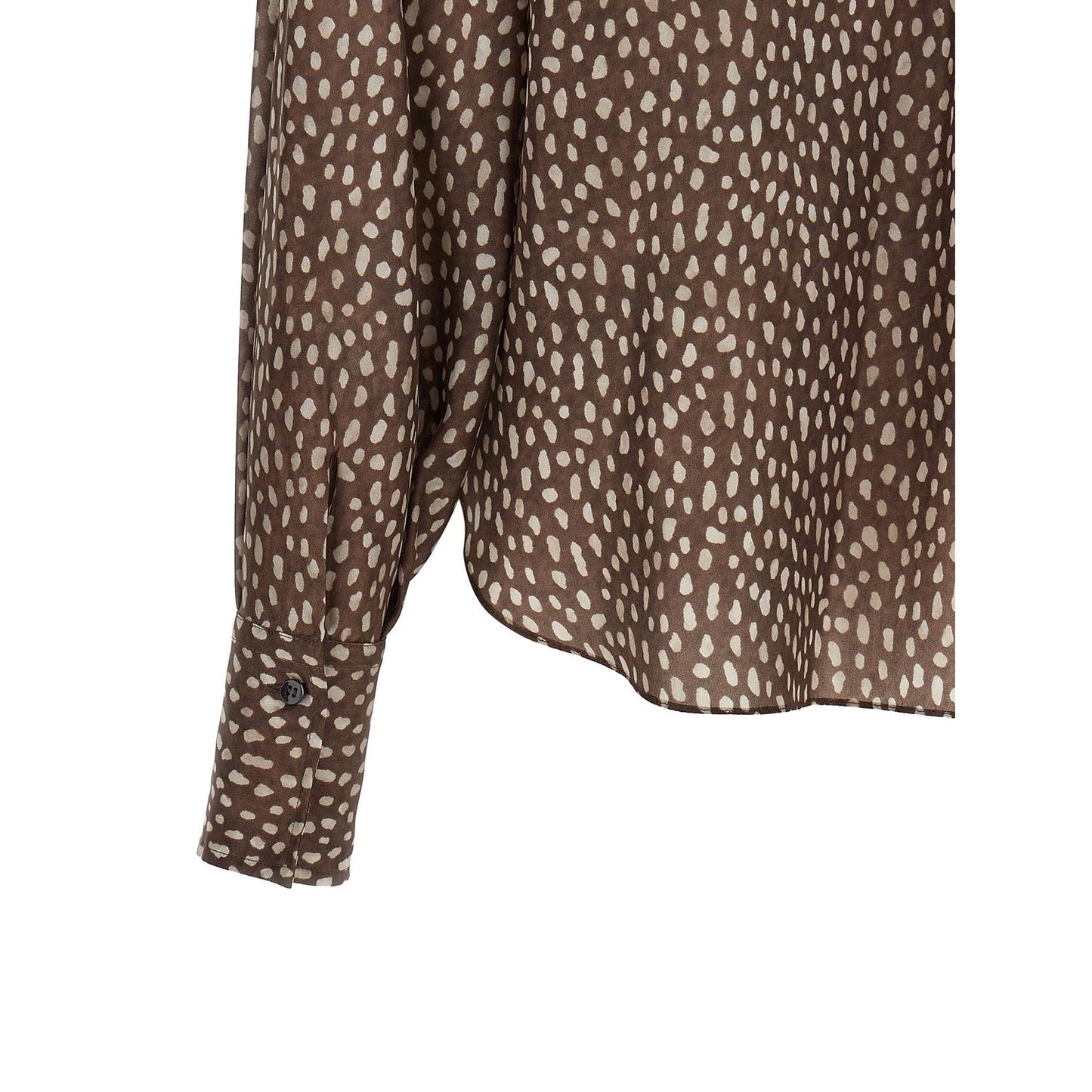 Brunello Cucinelli Brown Silk Blouse