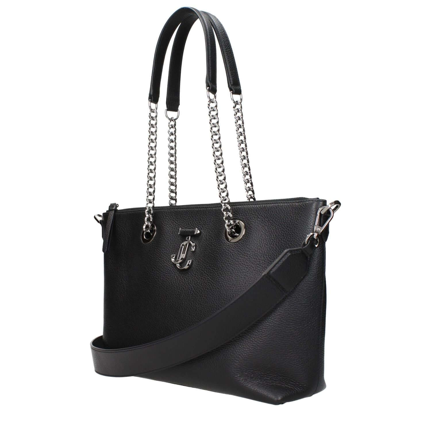 Jimmy Choo Black Leather Shoulder Bag