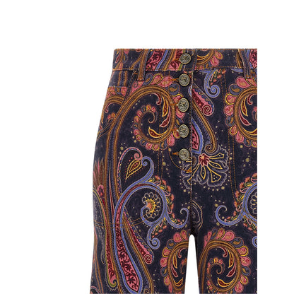 Etro Multicolor Cotton Flared Jeans