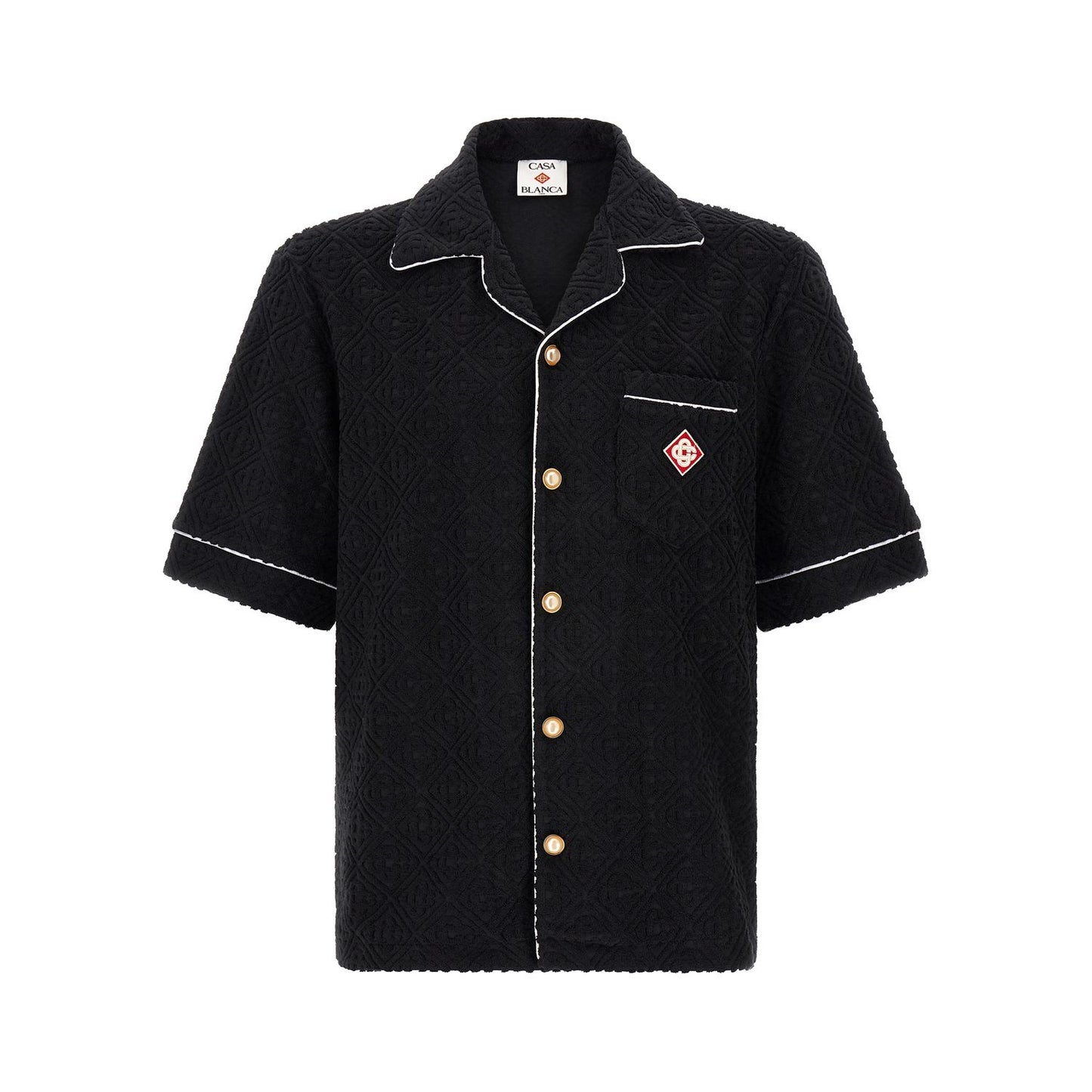 Casablanca Black Cotton Pattern Shirt