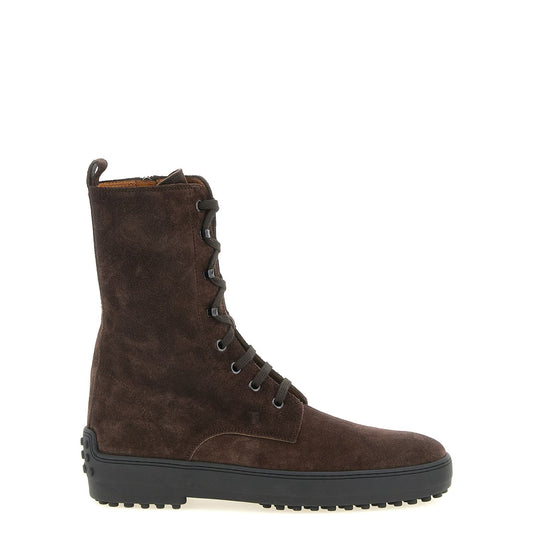 Tod's Brown Calfskin Ankle Boots