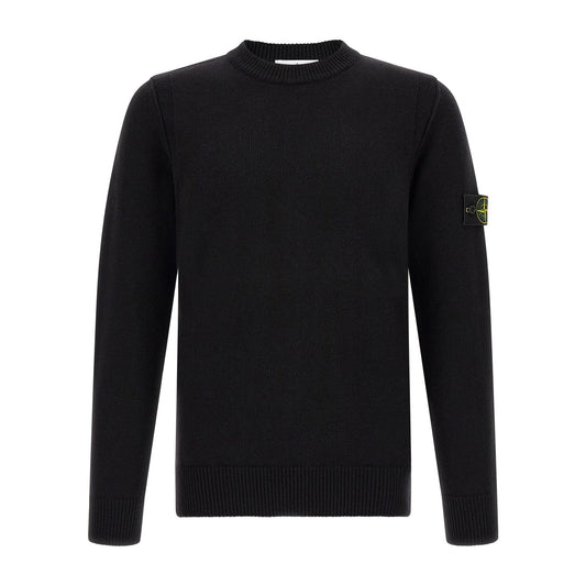 Stone Island Black Virgin Wool Cardigan