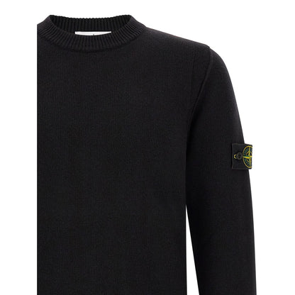 Stone Island Black Virgin Wool Cardigan