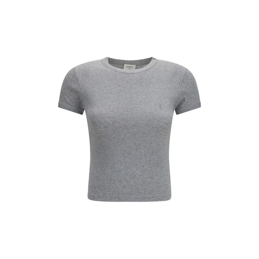 Saint Laurent Gray Cotton T-Shirt