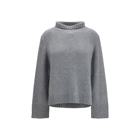Allude Gray Cashmere Turtleneck