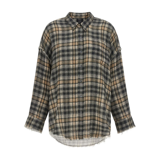 R13 Gray Cotton Blouse