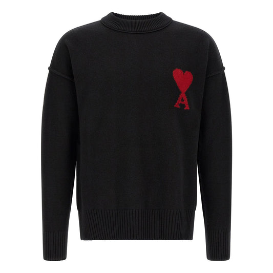 Ami Paris Black Wool Cardigan