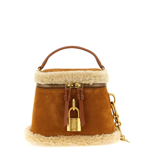 Balmain Brown Calfskin Handbag
